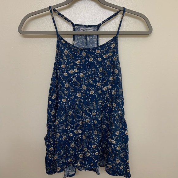 American Eagle Outfitters Tops - American Eagle Cropped Peplum Tank — Women’s L